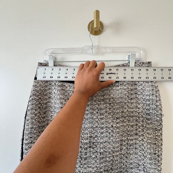 Ann Taylor Cream Black Tweed Career Professional Pencil Skirt Womens Size 8 - Picture 10 of 13